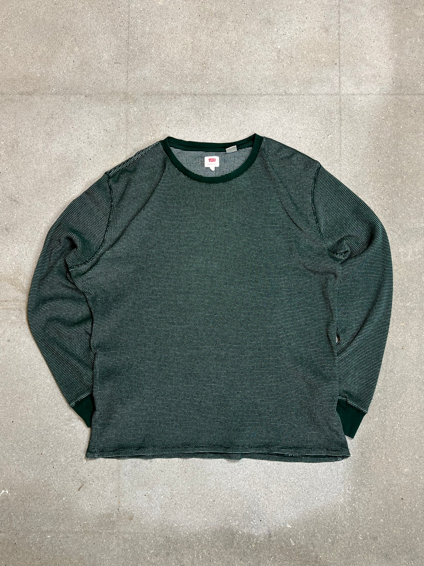 GRÜNER VINTAGE-LEVI'S-BAUMWOLLSTRICK (GROSS)