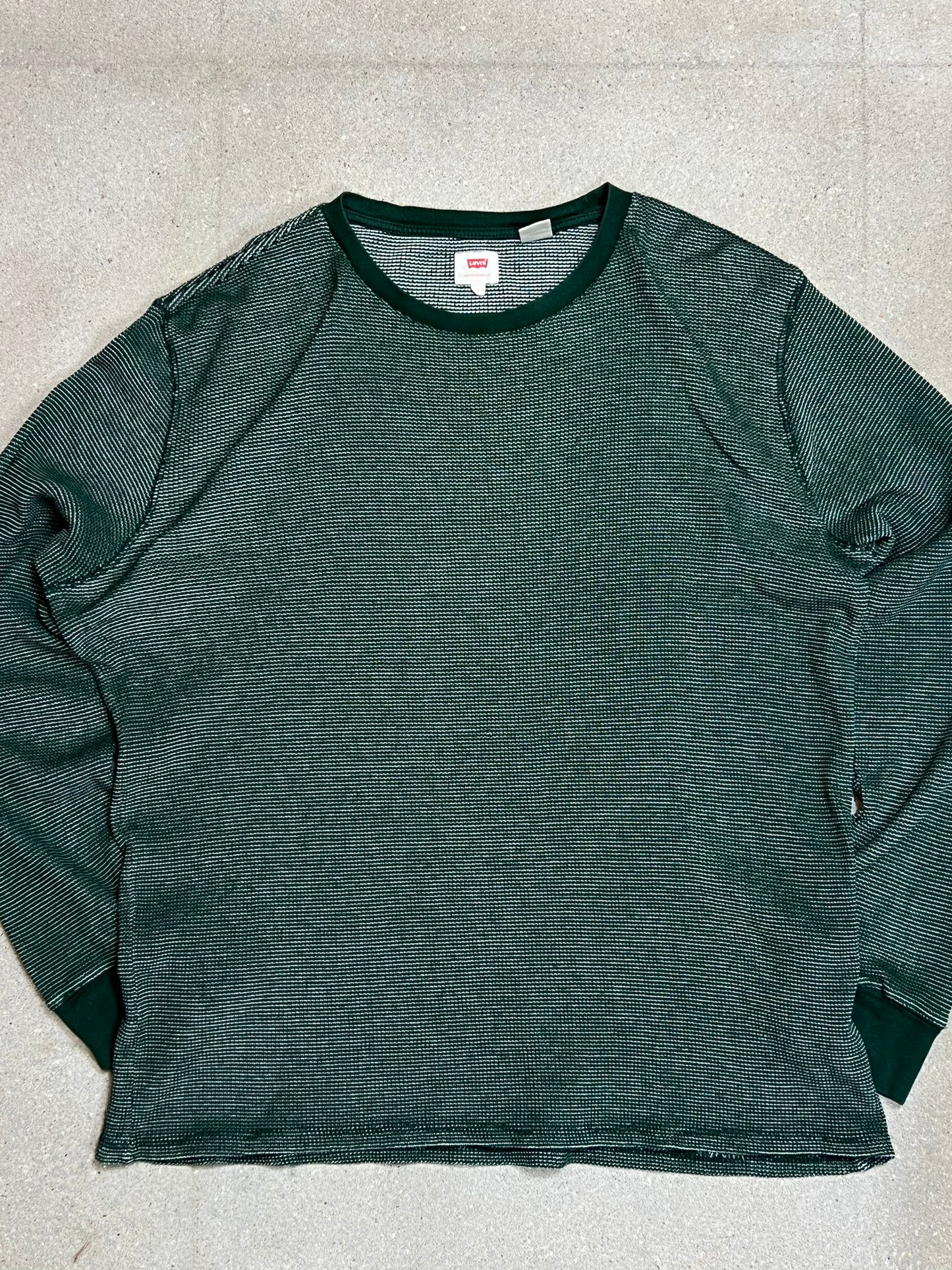 GRÜNER VINTAGE-LEVI'S-BAUMWOLLSTRICK (GROSS)