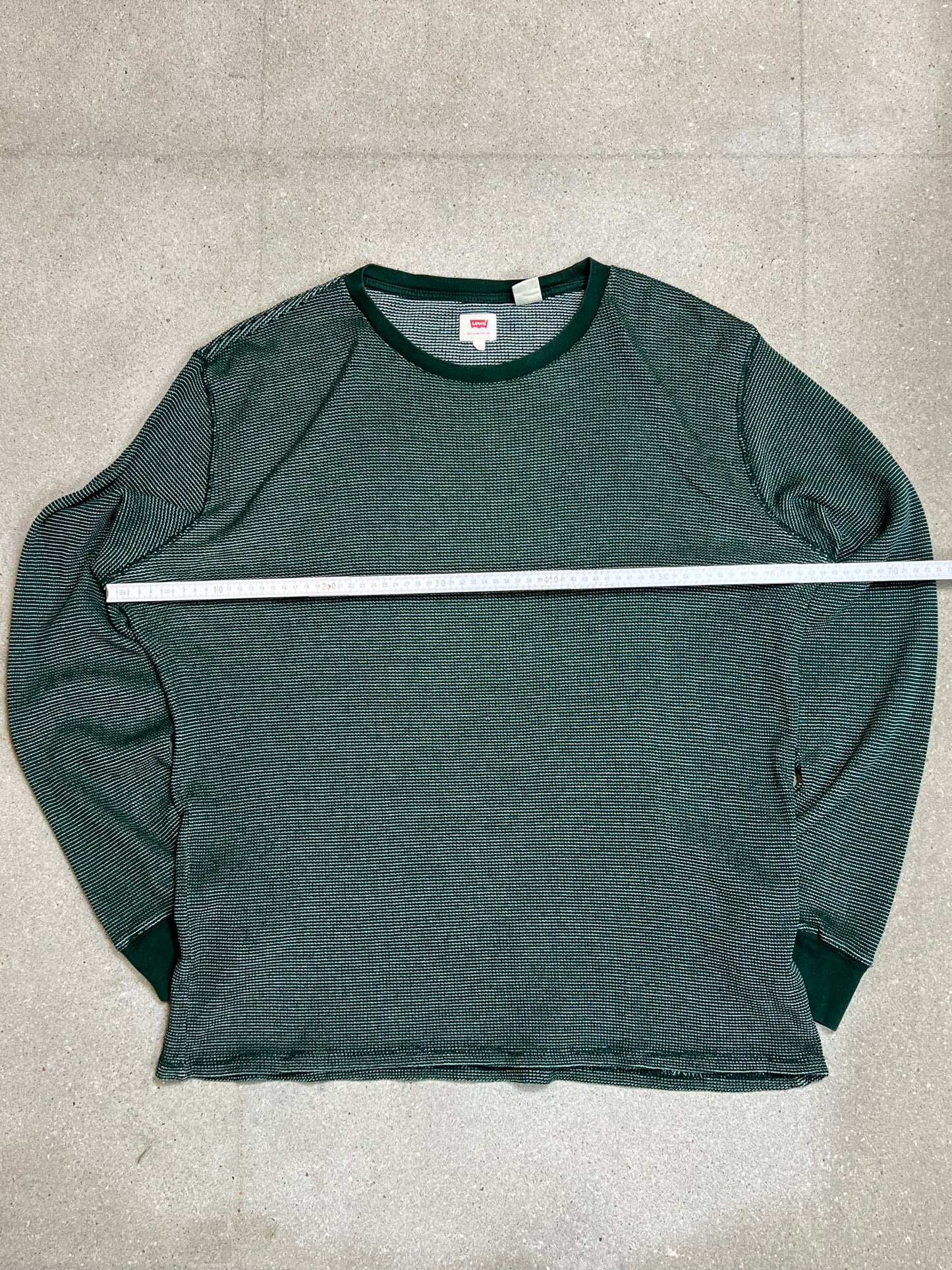 GRÜNER VINTAGE-LEVI'S-BAUMWOLLSTRICK (GROSS)