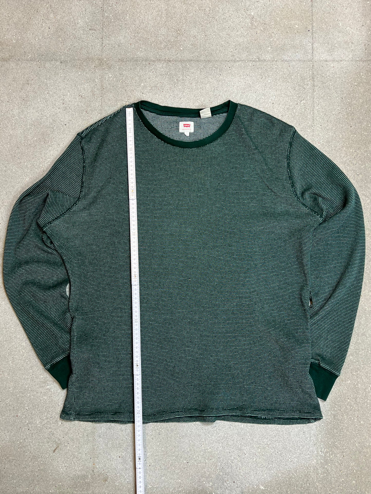 GRÜNER VINTAGE-LEVI'S-BAUMWOLLSTRICK (GROSS)