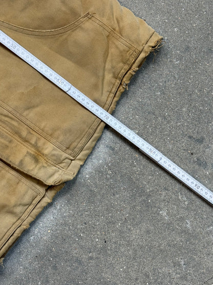 1990s Carhartt Heavy Distressed J02 BRN Insulated Jacket Duck Canvas Coat (Large)