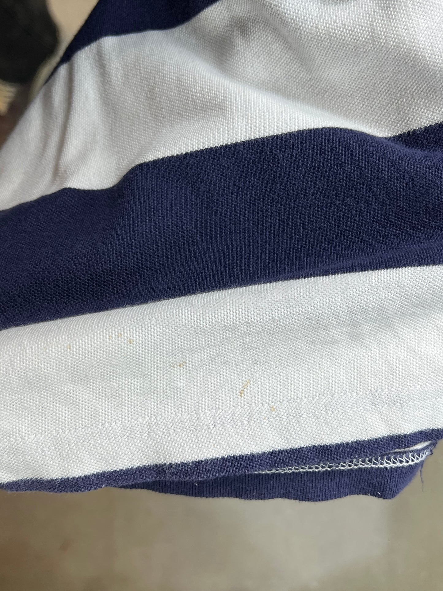 MARINEWEISSES USPA US POLO ASSN PIQUE-POLO MIT BLOCKSTREIFEN (XL)