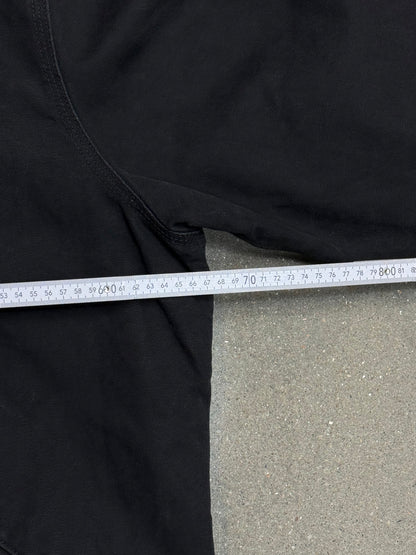 1990s Carhartt J141-BLK Mens Black Sherpa Lined Work Hooded Active Jacket (size XL Regular) Made in Mexico