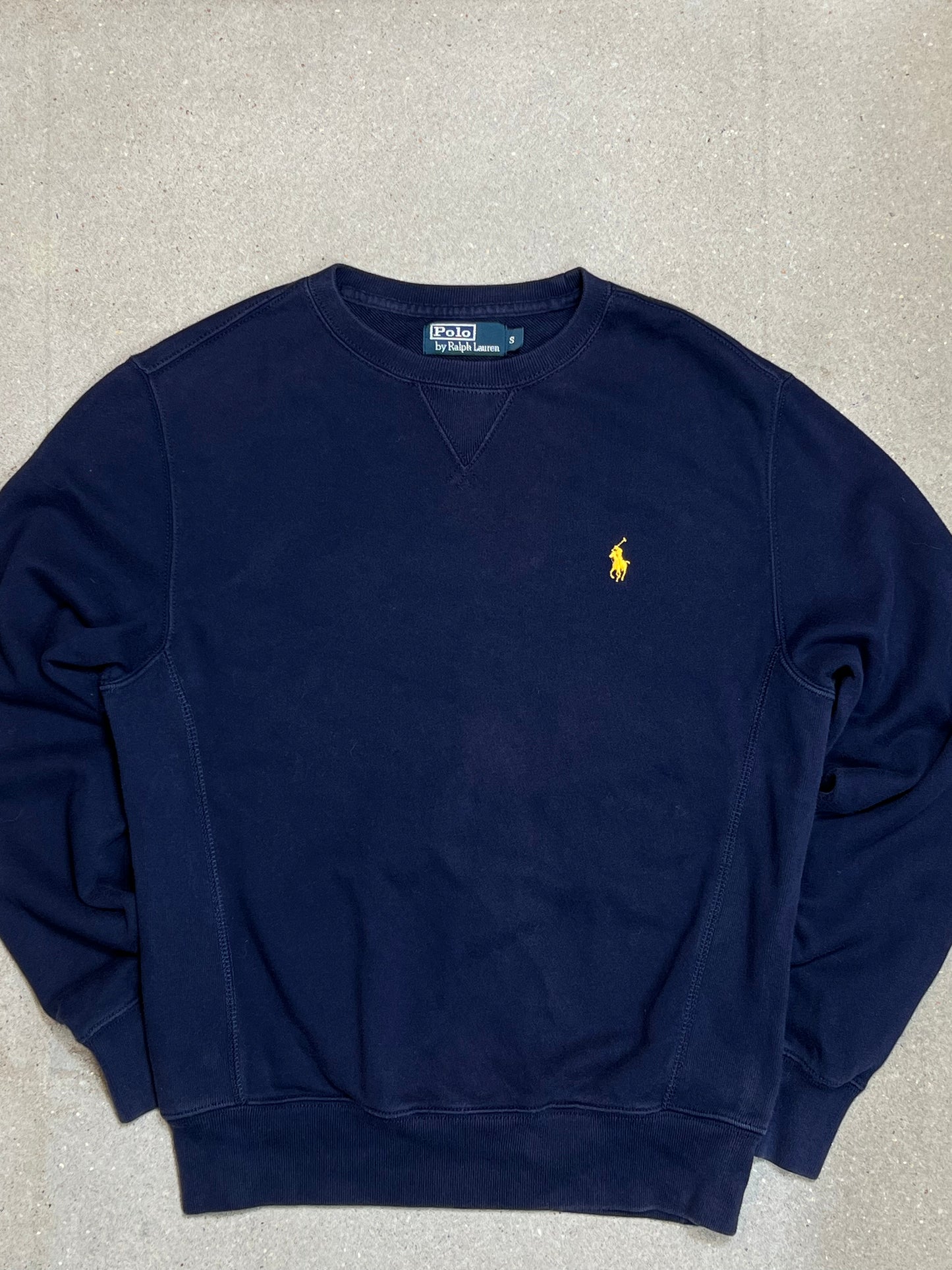 MARINEBLAUES VINTAGE-SWEATSHIRT VON RALPH LAUREN (KLEIN)