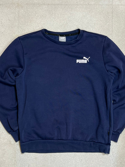 NAVY VINTAGE PUMA SWEATSHIRT (MEDIUM)