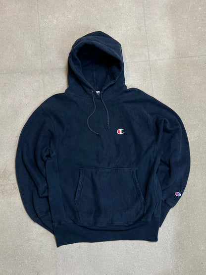 90s HEAVYWEIGHT VINTAGE CHAMPION BLANK HOODIE (LARGE)