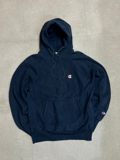 90s HEAVYWEIGHT VINTAGE CHAMPION BLANK HOODIE (LARGE)