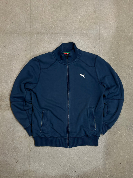 MIDNIGHT BLUE VINTAGE PUMA FULL ZIP SWEATSHIRT (MEDIUM)