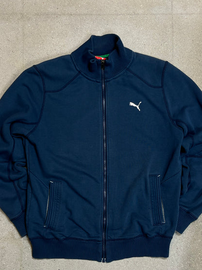 MIDNIGHT BLUE VINTAGE PUMA FULL ZIP SWEATSHIRT (MEDIUM)
