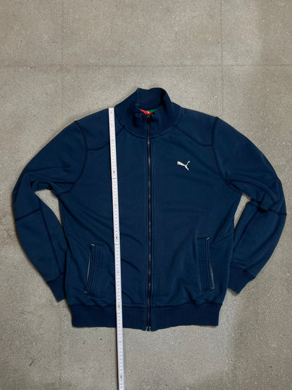MIDNIGHT BLUE VINTAGE PUMA FULL ZIP SWEATSHIRT (MEDIUM)