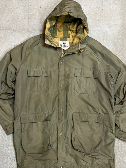 WOOLRICH 1980er-BARN-JACKE, GEPOLSTERTER WOLLPARKA (XL)