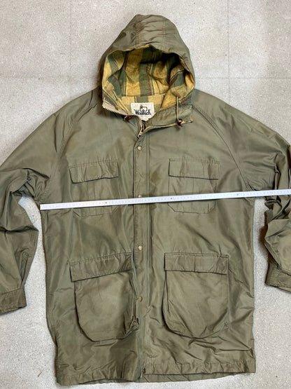 WOOLRICH 1980er-BARN-JACKE, GEPOLSTERTER WOLLPARKA (XL)