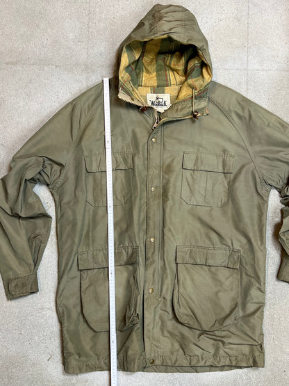 WOOLRICH 1980er-BARN-JACKE, GEPOLSTERTER WOLLPARKA (XL)