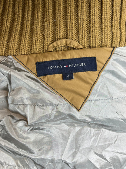 BEIGE SAND VINTAGE TOMMY HILFIGER WATTIERTE BOMBERJACKE (MITTEL)
