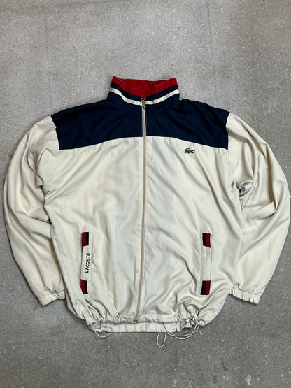 MARINEBLAUES VINTAGE-LACOSTE-LOGO MIT VIERTELREISSVERSCHLUSS (5 / Mittel)