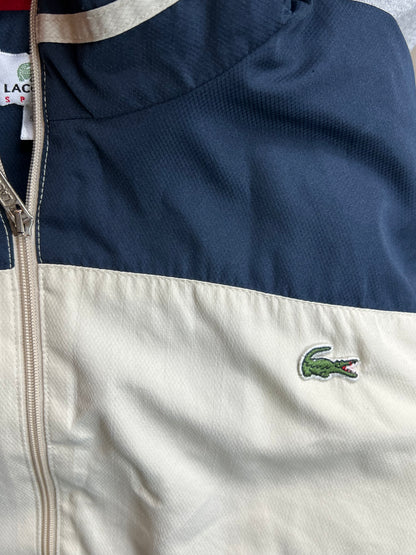 MARINEBLAUES VINTAGE-LACOSTE-LOGO MIT VIERTELREISSVERSCHLUSS (5 / Mittel)