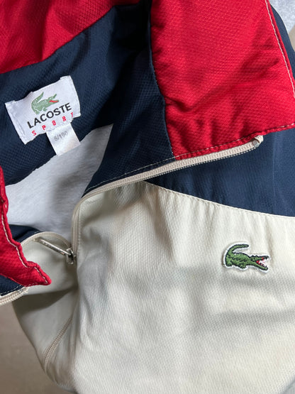 MARINEBLAUES VINTAGE-LACOSTE-LOGO MIT VIERTELREISSVERSCHLUSS (5 / Mittel)