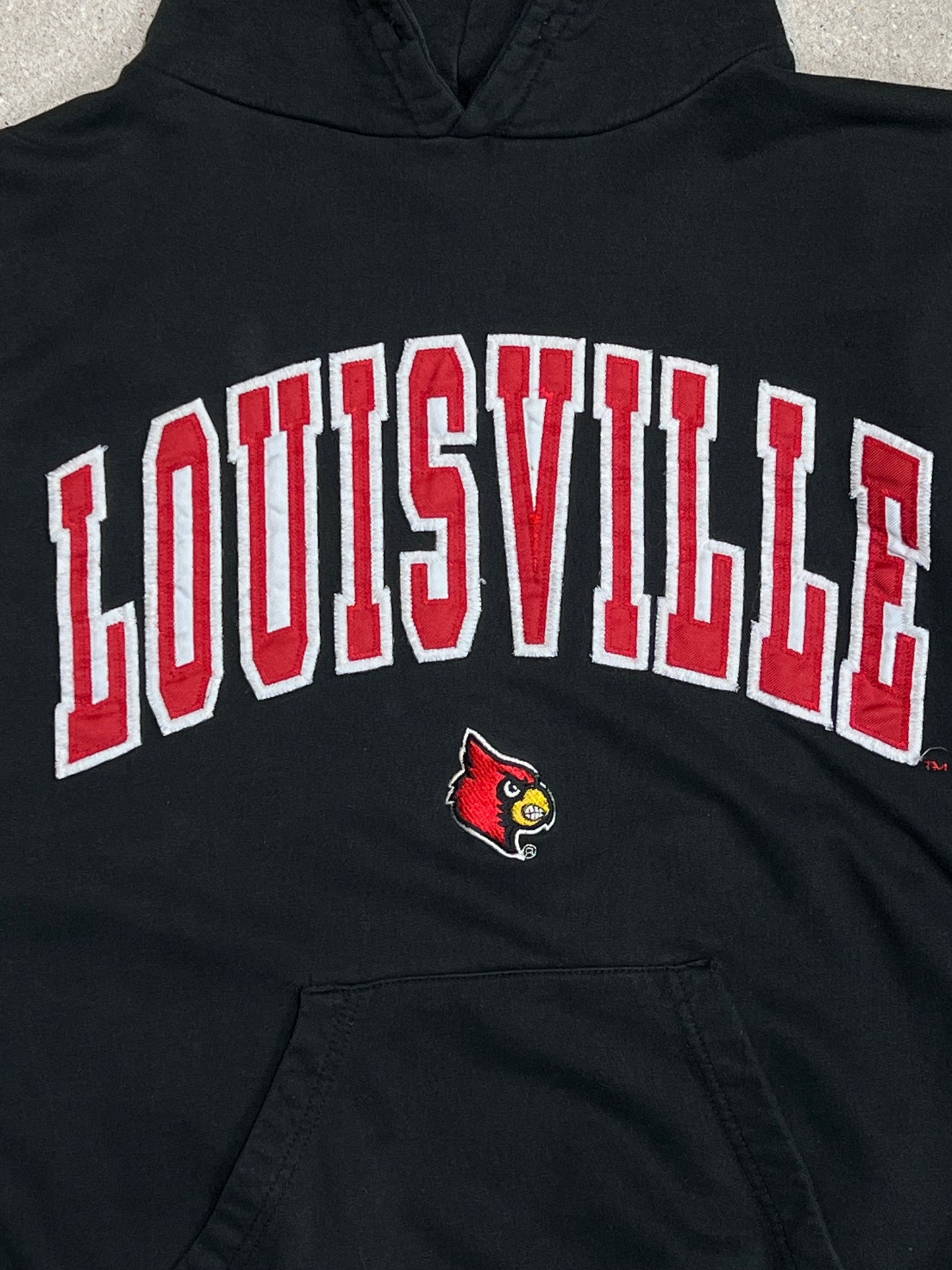 Black Louisville Cardinals American football NFL Varsity Hoodie (Large)