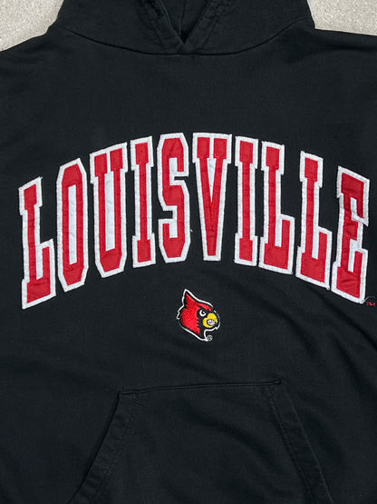 Black Louisville Cardinals American football NFL Varsity Hoodie (Large)