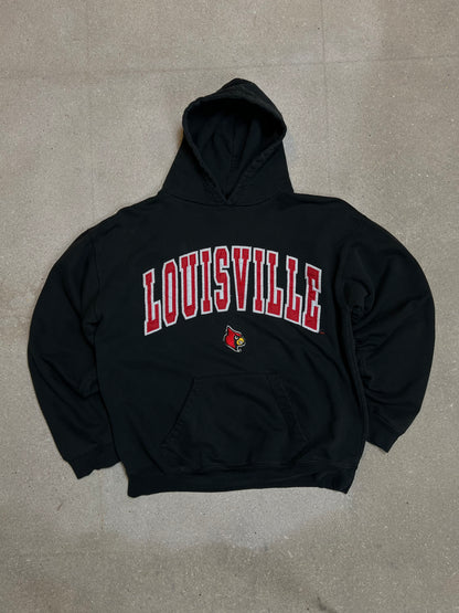 Black Louisville Cardinals American football NFL Varsity Hoodie (Large)