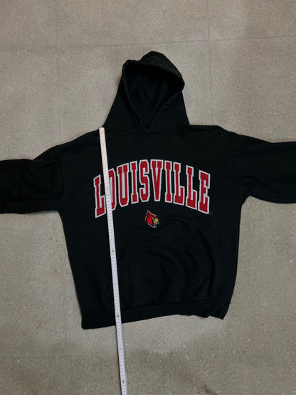 Black Louisville Cardinals American football NFL Varsity Hoodie (Large)