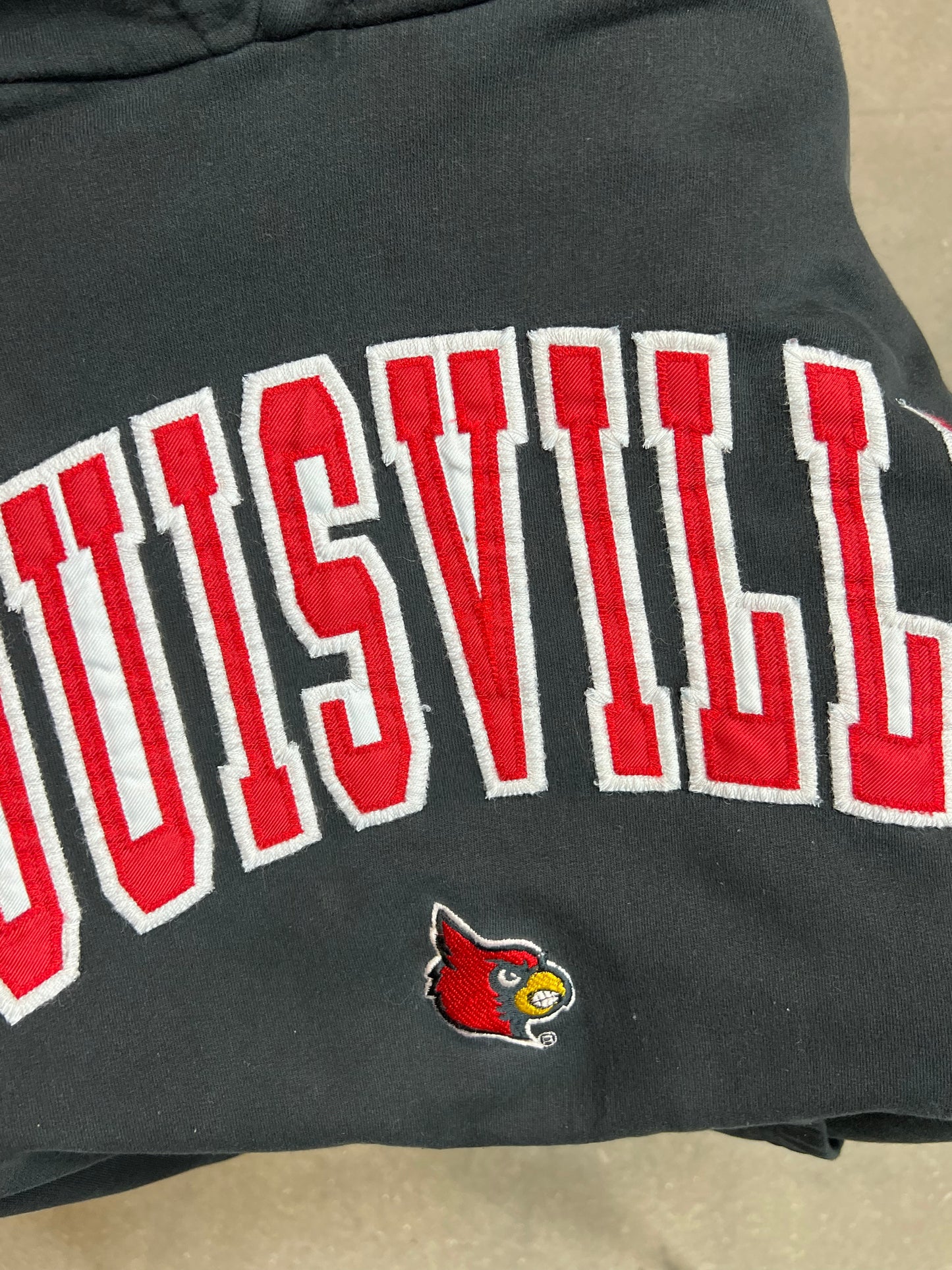 Black Louisville Cardinals American football NFL Varsity Hoodie (Large)