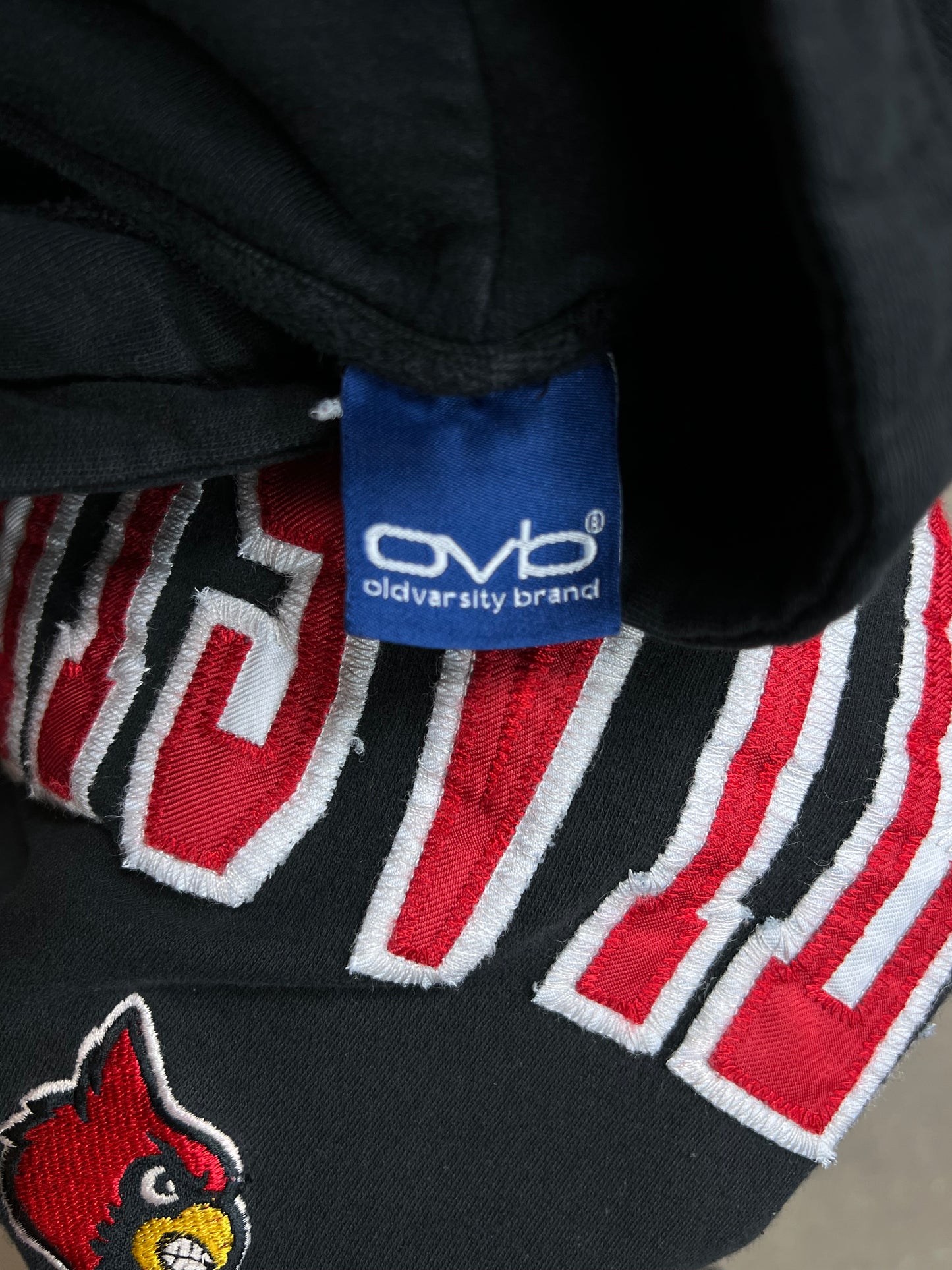 Black Louisville Cardinals American football NFL Varsity Hoodie (Large)