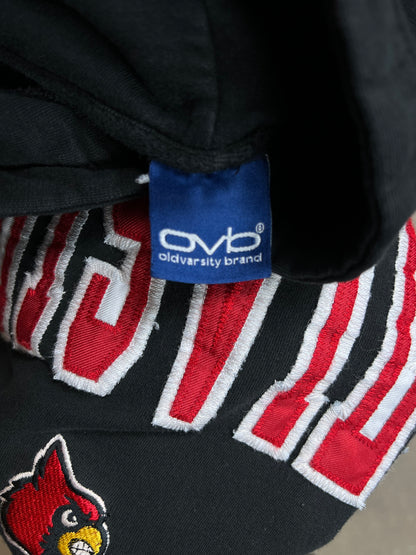 Black Louisville Cardinals American football NFL Varsity Hoodie (Large)