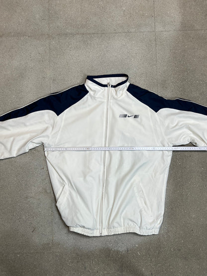 White Créme Vintage Y2K Nike 2000s Track Jacket Windstopper (Large)