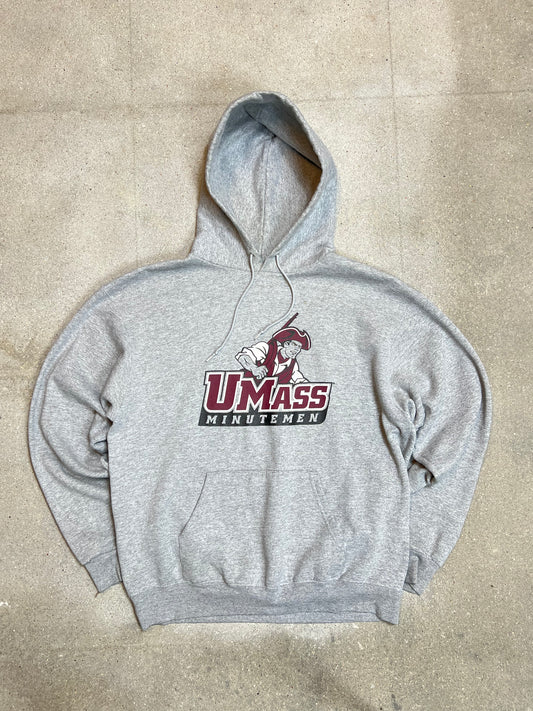 VERBLISSTER SCHWARZER VINTAGE NIKE „CENTER SWOOSH“ UNIVERSITY HOODIE (S)