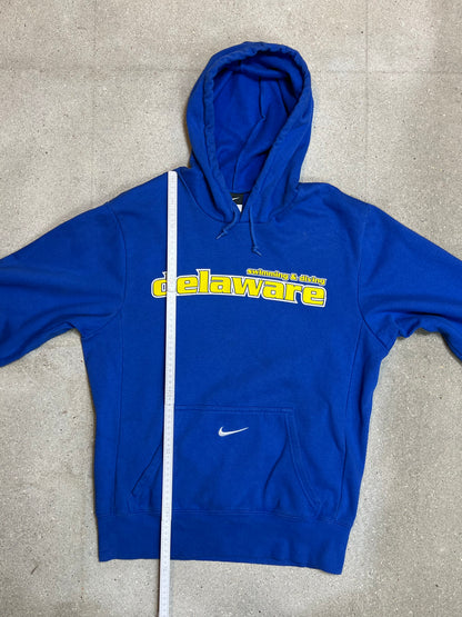 VERBLISSTER SCHWARZER VINTAGE NIKE „CENTER SWOOSH“ UNIVERSITY HOODIE (S)