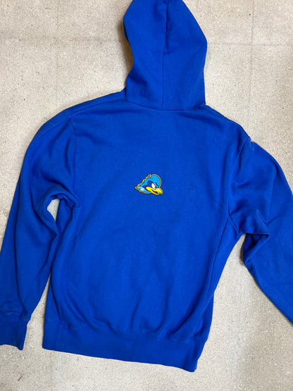 VERBLISSTER SCHWARZER VINTAGE NIKE „CENTER SWOOSH“ UNIVERSITY HOODIE (S)