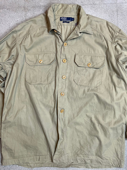 BLAU GESTREIFTES VINTAGE RALPH LAUREN HEMD (KLEIN)