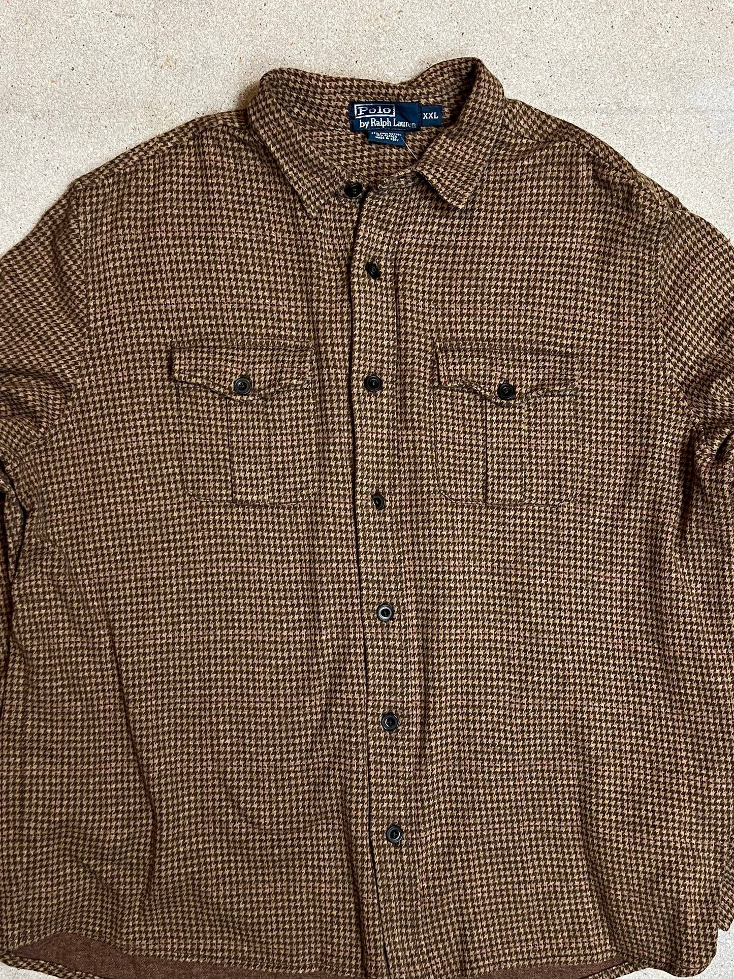 BLAU GESTREIFTES VINTAGE RALPH LAUREN HEMD (KLEIN)