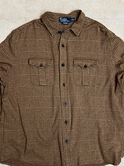 BLAU GESTREIFTES VINTAGE RALPH LAUREN HEMD (KLEIN)