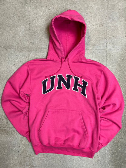 VERBLISSTER SCHWARZER VINTAGE NIKE „CENTER SWOOSH“ UNIVERSITY HOODIE (S)