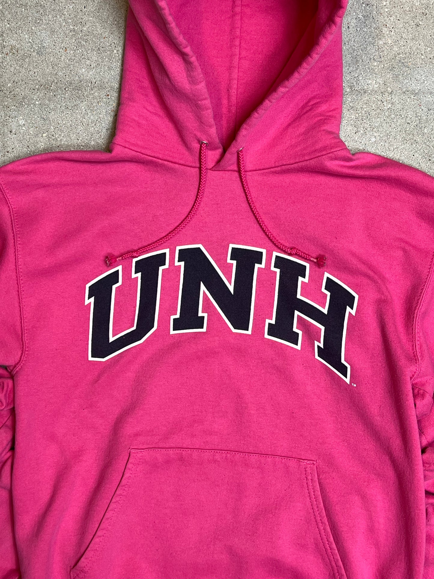 VERBLISSTER SCHWARZER VINTAGE NIKE „CENTER SWOOSH“ UNIVERSITY HOODIE (S)