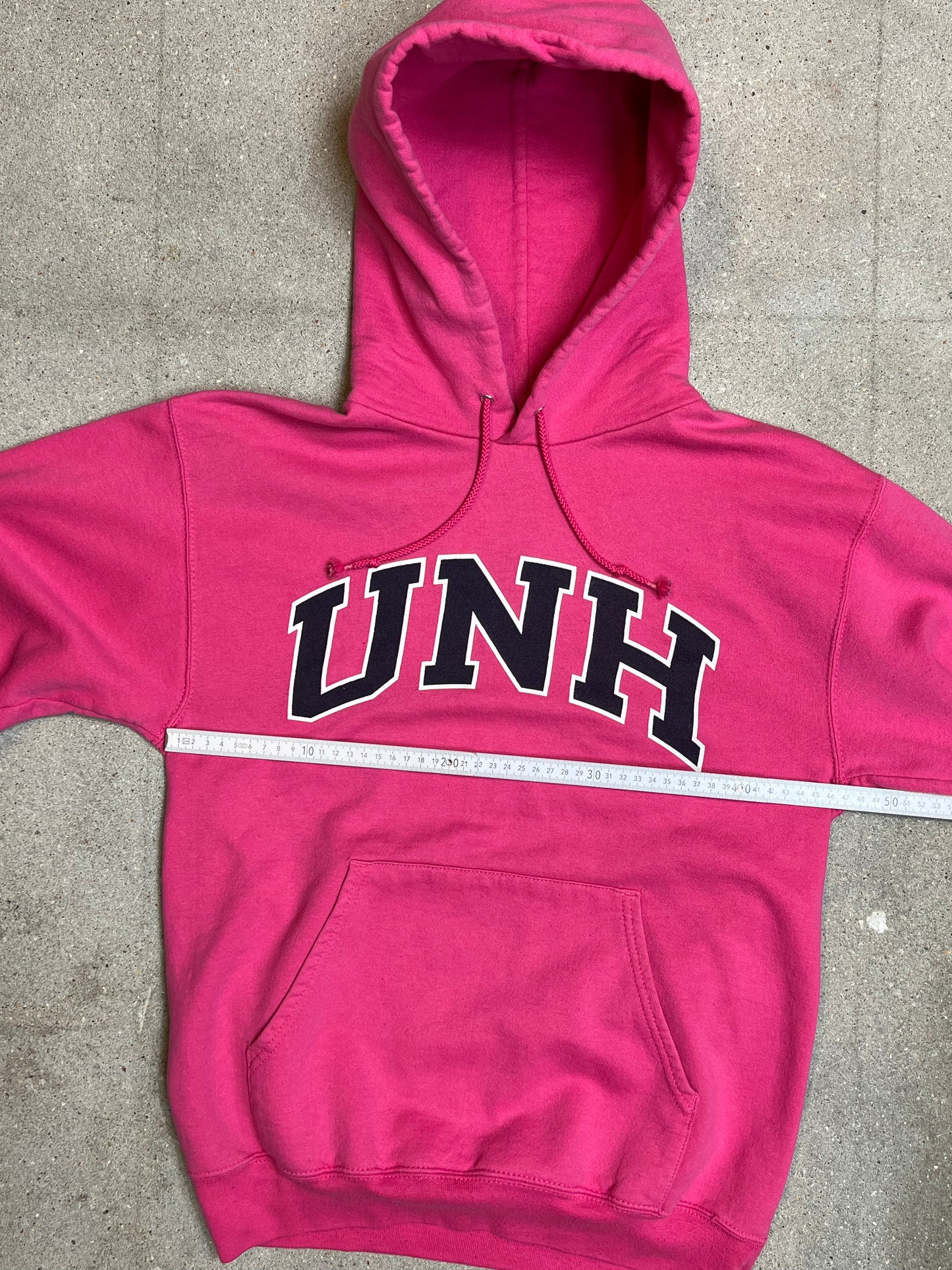VERBLISSTER SCHWARZER VINTAGE NIKE „CENTER SWOOSH“ UNIVERSITY HOODIE (S)