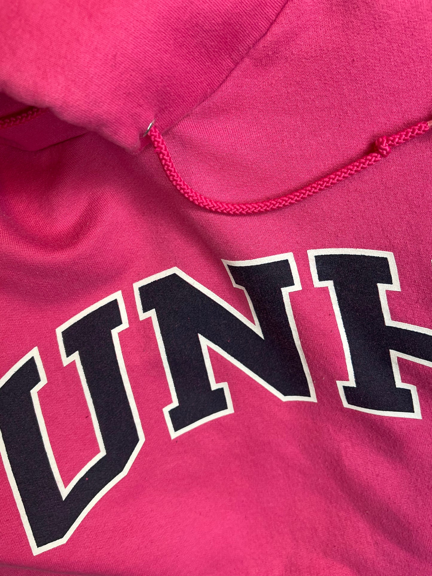 VERBLISSTER SCHWARZER VINTAGE NIKE „CENTER SWOOSH“ UNIVERSITY HOODIE (S)