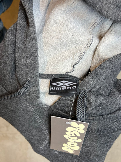 DK y2k Grey Umbro Small Logo Hoodie (Large)
