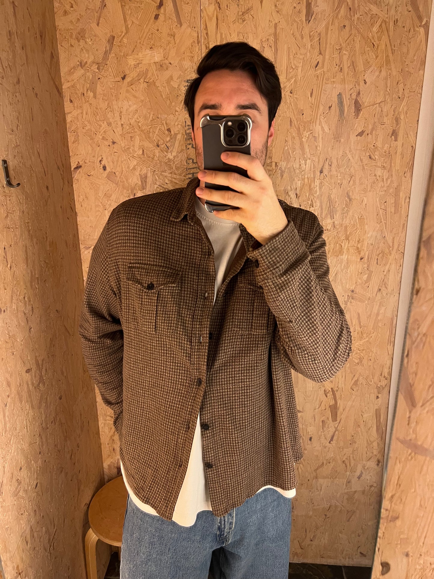 BLAU GESTREIFTES VINTAGE RALPH LAUREN HEMD (KLEIN)