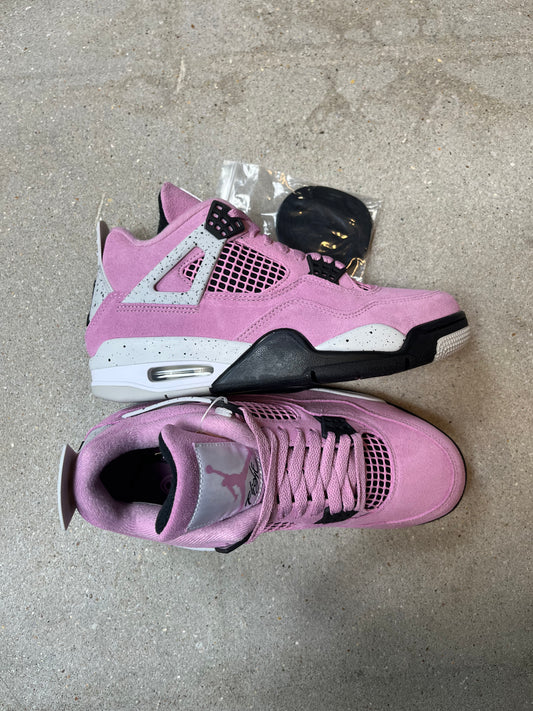WMNS AIR JORDAN 4 RETRO x ORCHID, NEUTRALES GRAU-SCHWARZ (EU 40, UK 6, Damen US 8,5, Herren US 7,