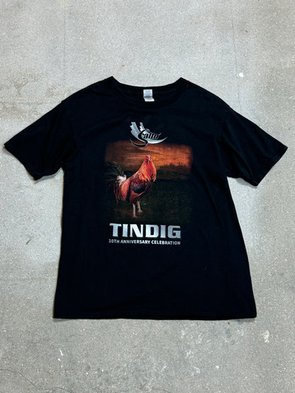 BLACK VINTAGE ROOSTER T-SHIRT UNBRANDED (MEDIUM)