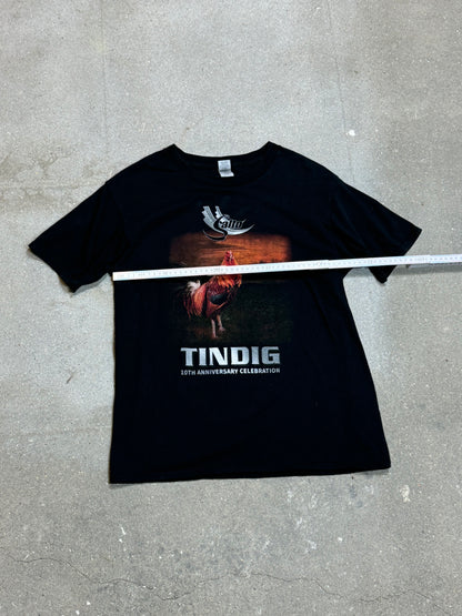 BLACK VINTAGE ROOSTER T-SHIRT UNBRANDED (MEDIUM)