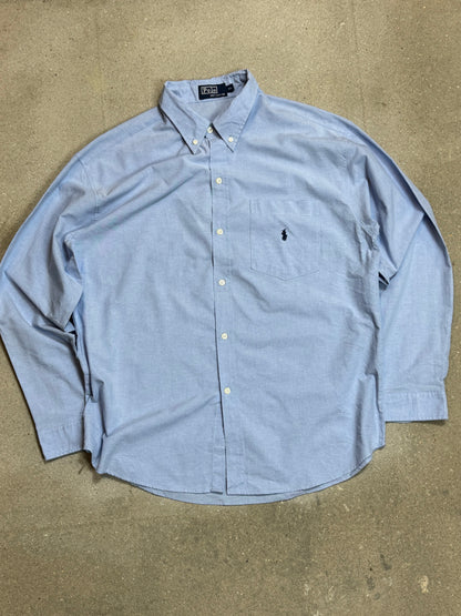 HELLBLAUES VINTAGE RALPH LAUREN HEMD (XL)