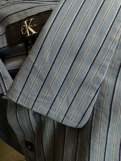 HELLBLAUES VINTAGE CALVIN KLEIN HEMD (XL)