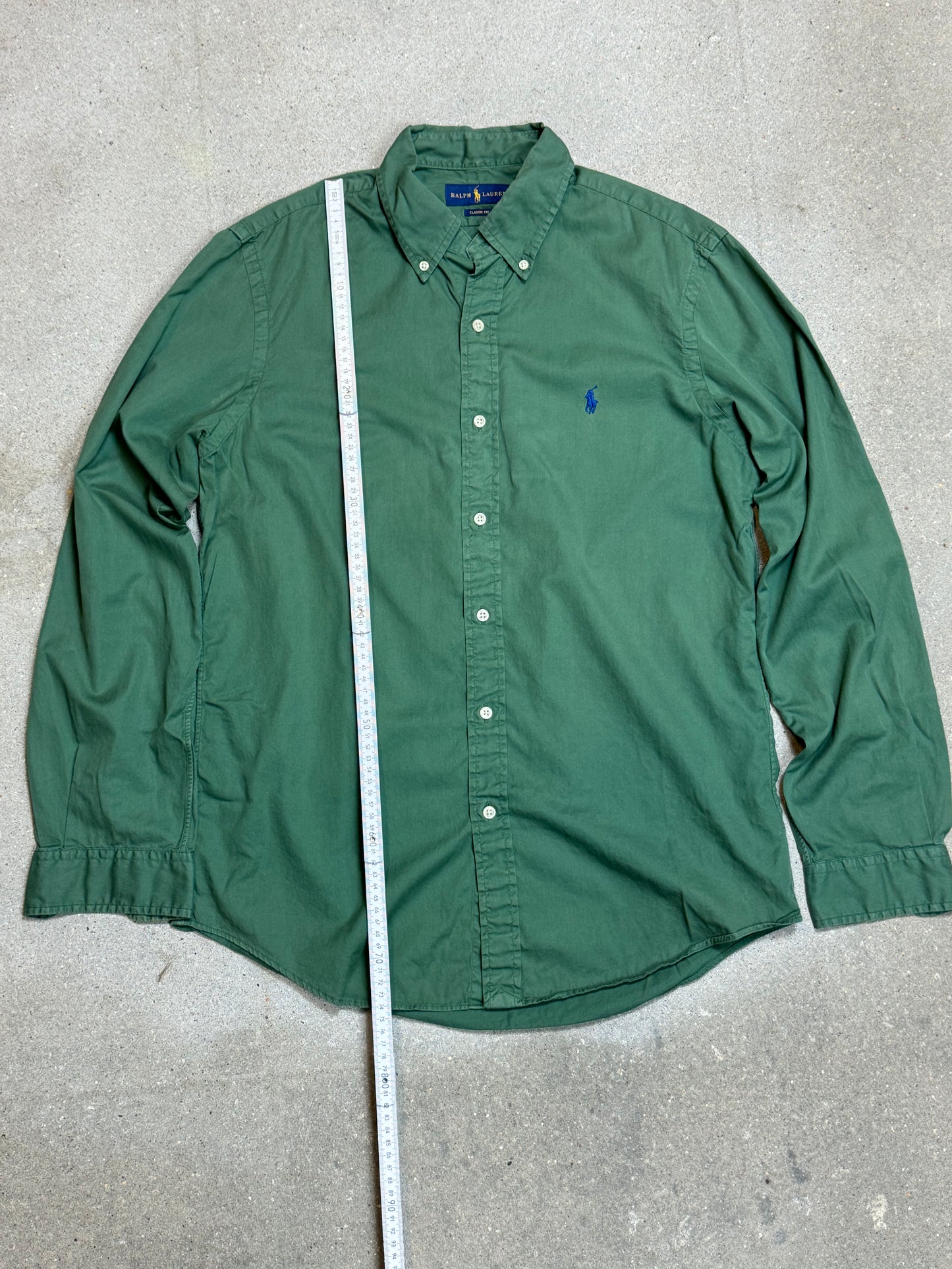 HELLBLAUES VINTAGE-HEMD VON RALPH LAUREN (MITTEL)