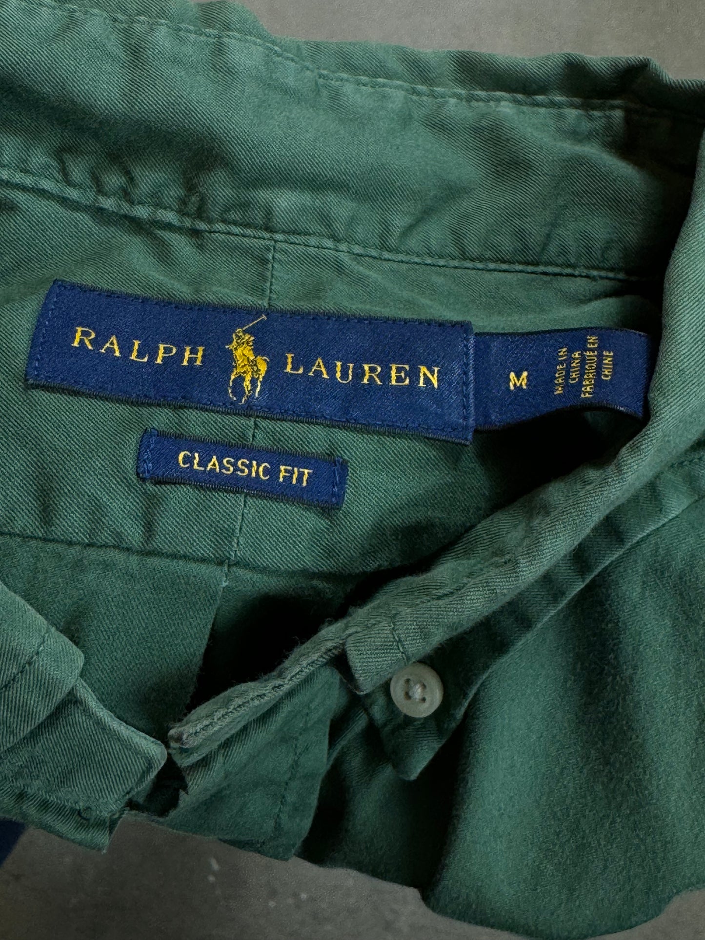 HELLBLAUES VINTAGE-HEMD VON RALPH LAUREN (MITTEL)