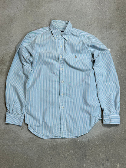 BLUE STRIPED VINTAGE RALPH LAUREN SHIRT (SMALL)
