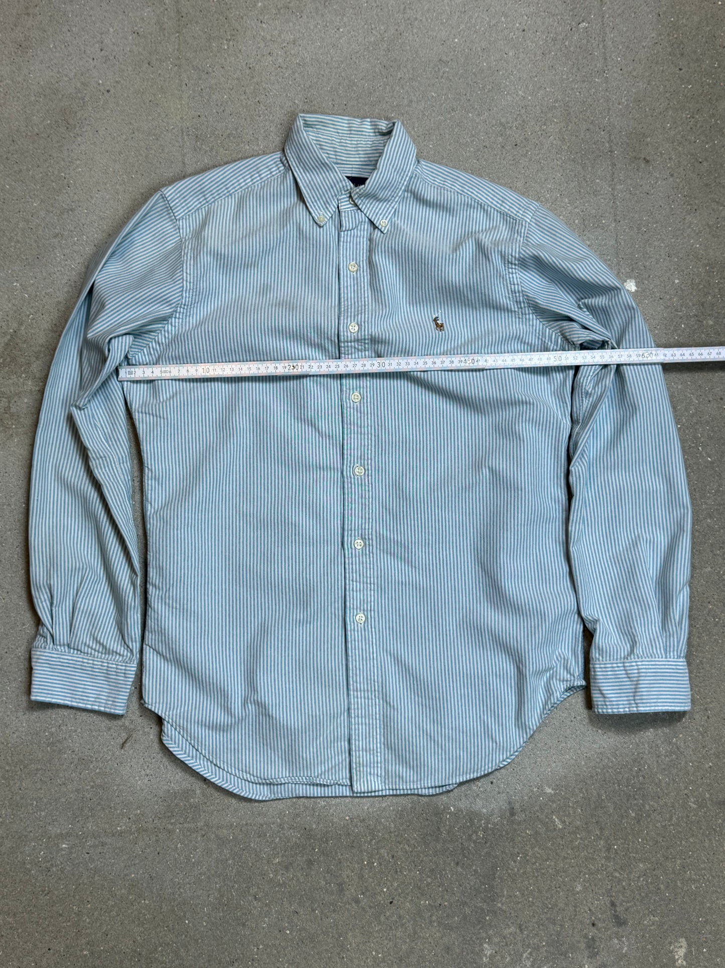 BLUE STRIPED VINTAGE RALPH LAUREN SHIRT (SMALL)